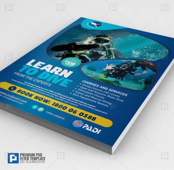 Scuba Diving School Flyer