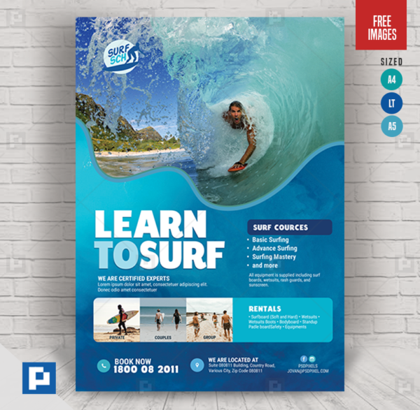 Surf School Flyer
