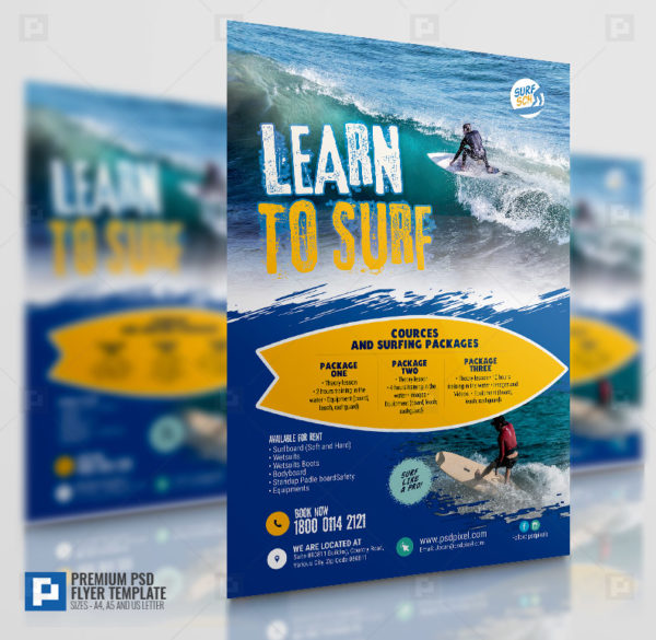 Surfing Lesson Flyer