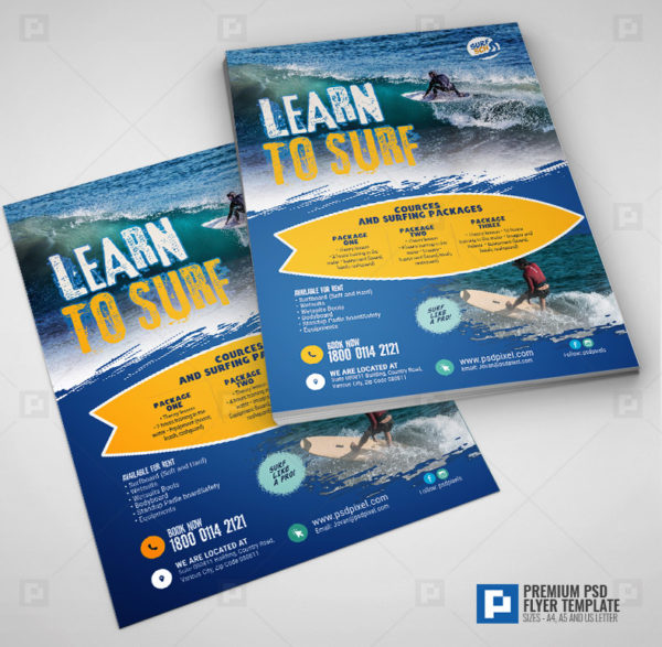 Surfing Lesson Flyer