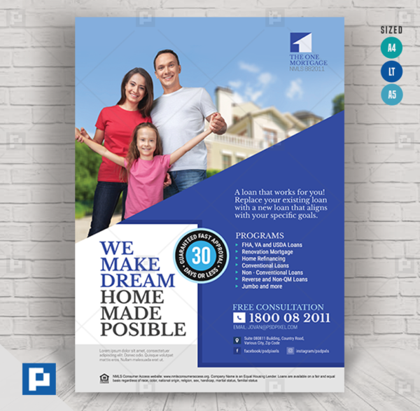 Financing and Mortgage Company Flyer