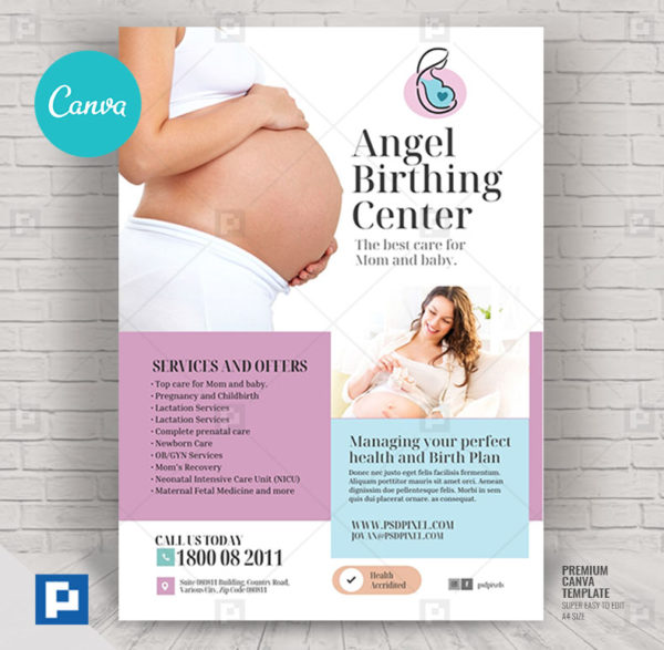 Birth Center Services Canva Flyer