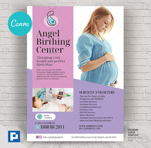 Birth Clinic Promotional Canva Flyer