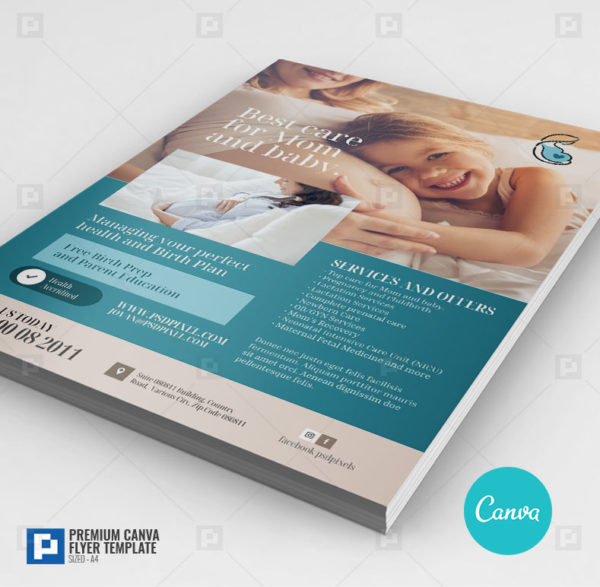 Birthing Clinic Services Canva Flyer