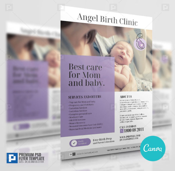 Birthing Facility Services Canva Flyer