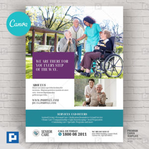 Elderly Home Care Services Canva Flyer