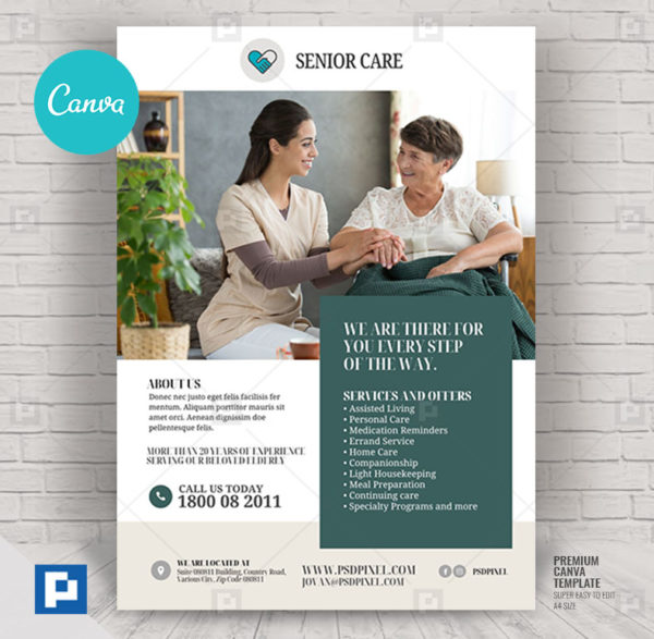 Senior Care Program Canva Flyer