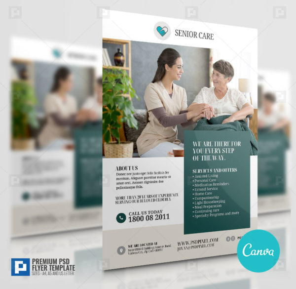 Senior Care Program Canva Flyer