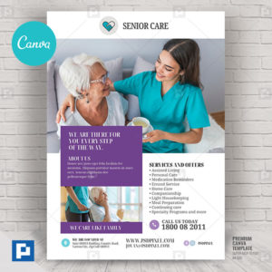 Senior Care Services Canva Flyer