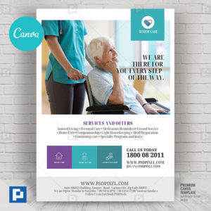 Senior Living Care Canva Flyer