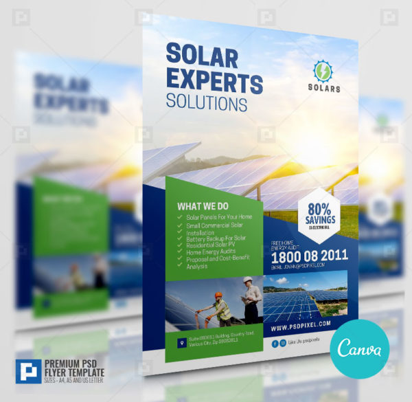 Solar Company Canva Flyer