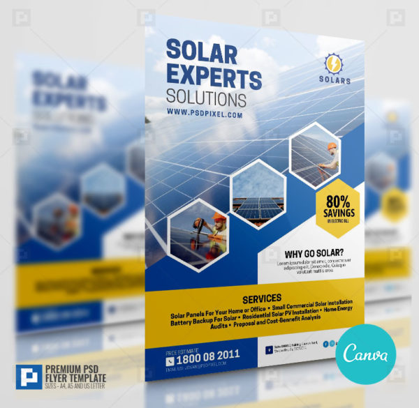 Solar Energy Promotional Canva Flyer