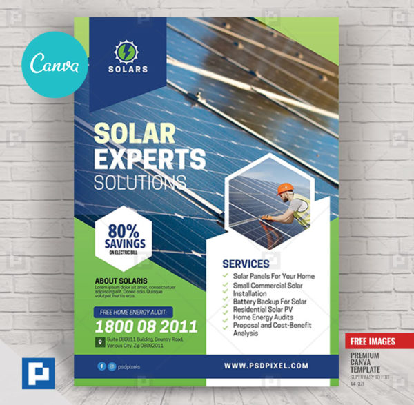 Solar Power Experts Canva Flyer