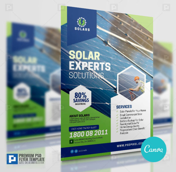 Solar Power Experts Canva Flyer