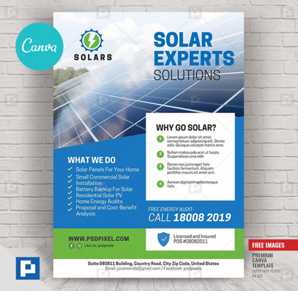 Solar Solutions Canva Flyer