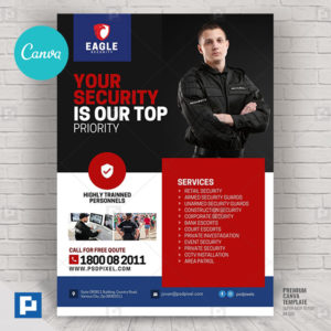 Private Security Canva Flyer