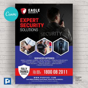 Security Services Ads Canva Flyer