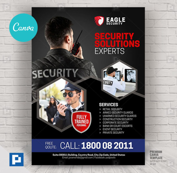 Security Services Canva Flyer