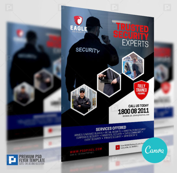 Security Services Company Canva Flyer