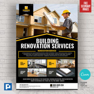 Construction Services Canva Flyer