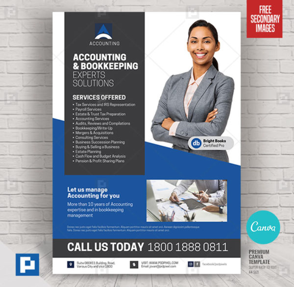 Accounting Company Services Canva Flyer