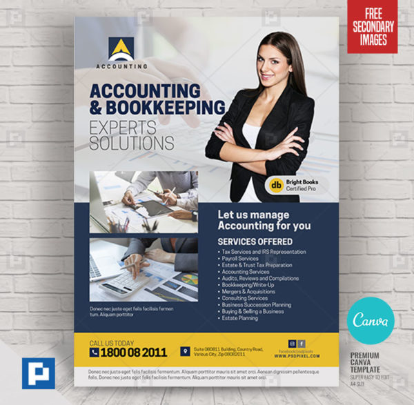 Accounting Sales and Tax Services Canva Flyer