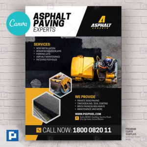 Paving Company Canva Flyer,