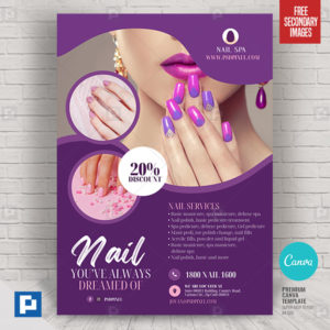 Nail Salon Promotional Canva Flyer