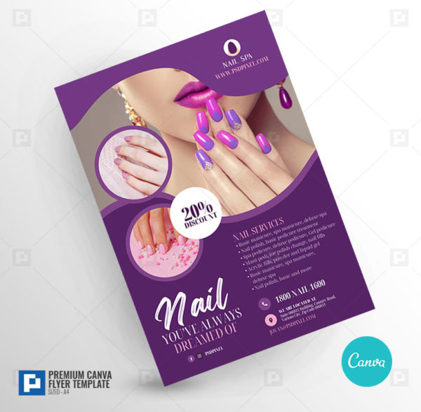 Nail Salon Promotional Canva Flyer