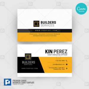 Construction Services Canva Business Card 03
