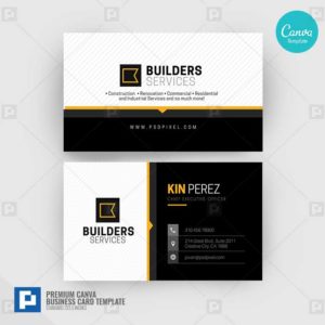 Construction Services Canva Business Card 04