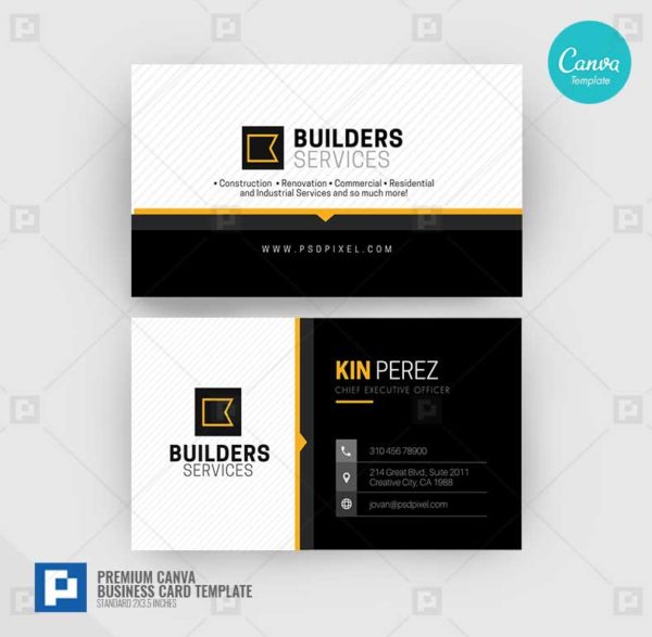 Construction Services Canva Business Card 04