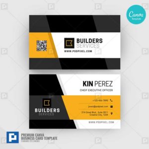 Construction Services Canva Business Card 07