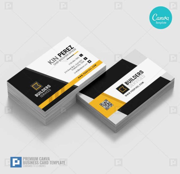Construction Services Canva Business Card 05