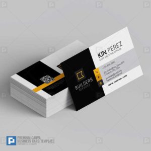 Construction Services Canva Business Card 11