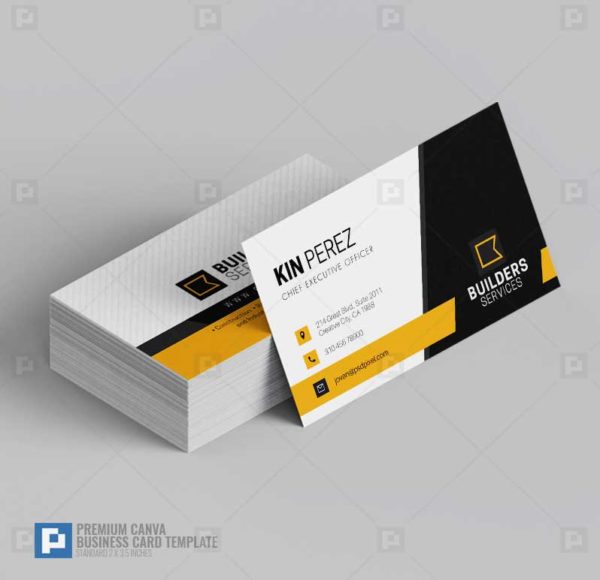 Construction Services Canva Business Card 03