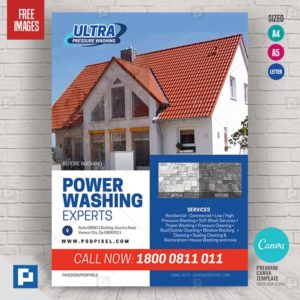 Power Washing Promotional Canva Flyer