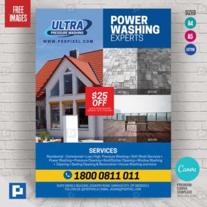 Pressure and Power Washing Canva Flyer